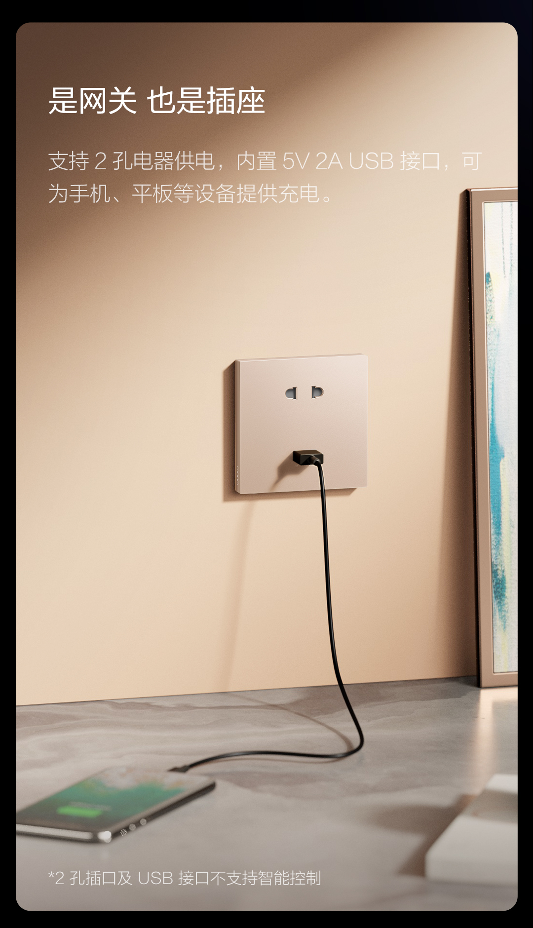 智能 USB 墙壁插座 H1（网关版） Aqara 全屋智能